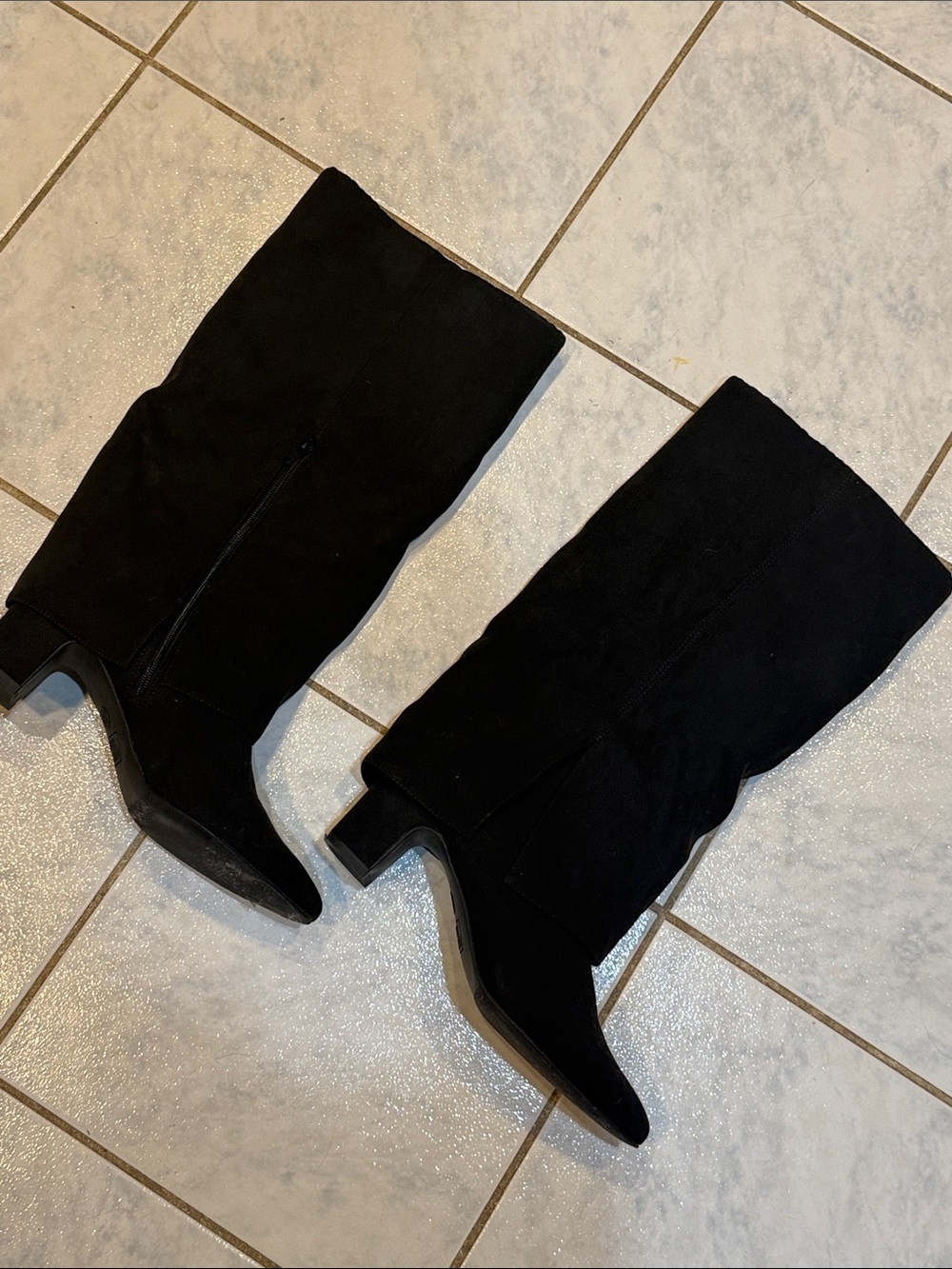 Women's Black Over-the-Knee Suede Boots